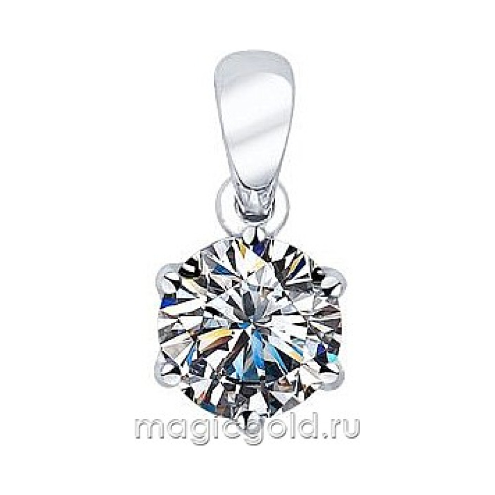 Серебряная подвеска с фианитом № 159982