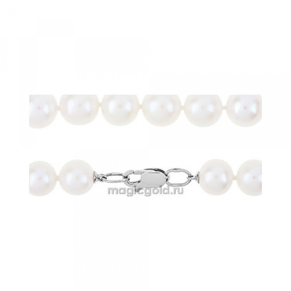 Серебряное колье с жемчугом № 127854