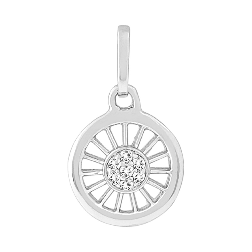 Золотая подвеска с бриллиантом № 113791