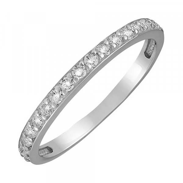 Серебряное кольцо с фианитом № 132941
