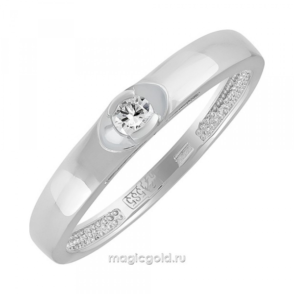 Золотое кольцо с бриллиантом № 161059