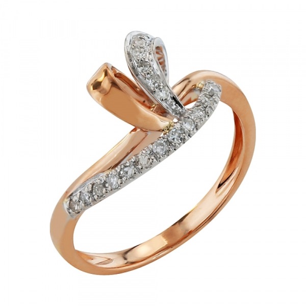 Золотое кольцо с бриллиантом № 99217