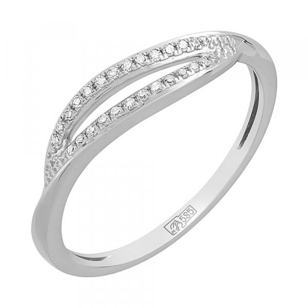 Золотое кольцо с бриллиантом № 115308