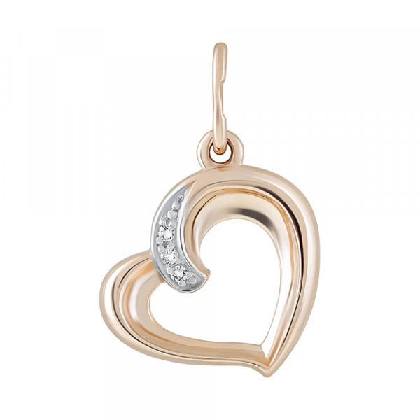 Золотая подвеска с фианитами № 124153