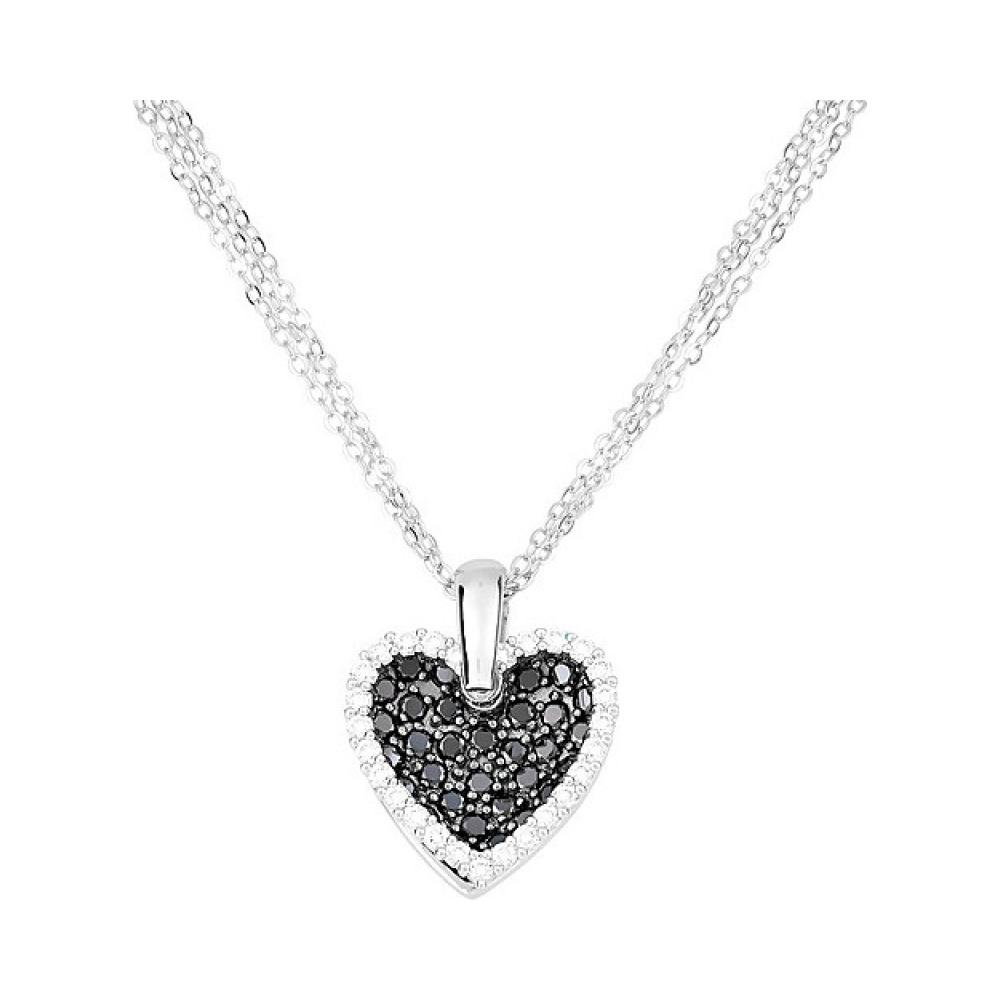 Серебряное колье с фианитами № 117754