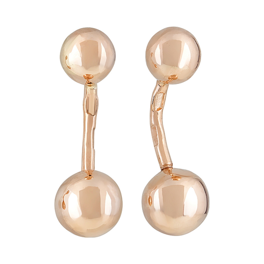 Золотые серьги без камня № 124004