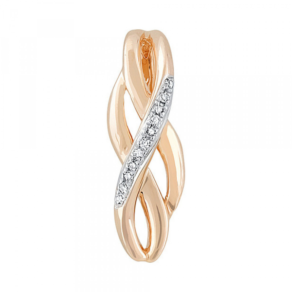 Золотая подвеска с бриллиантом № 115268