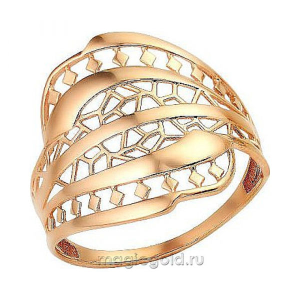 Золотое кольцо без камня № 173982