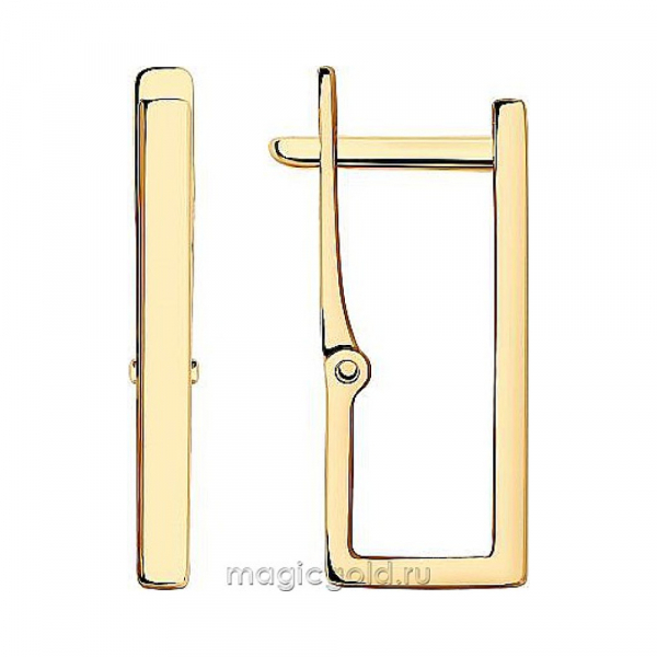 Золотые серьги без камня № 173417