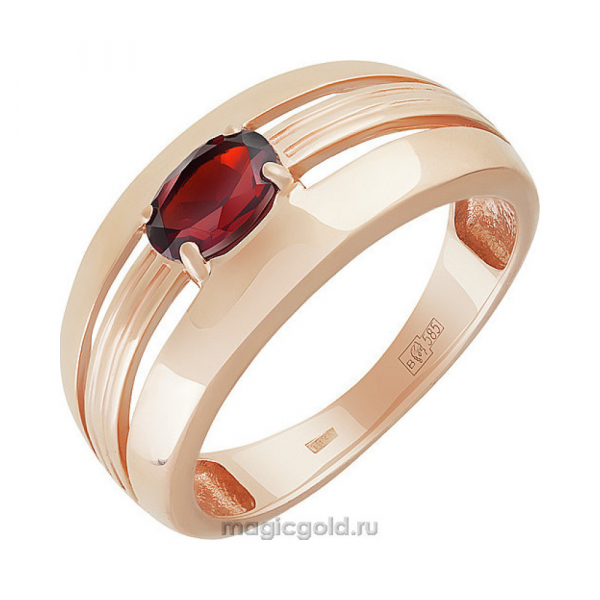 Золотое кольцо с гранатом № 160531