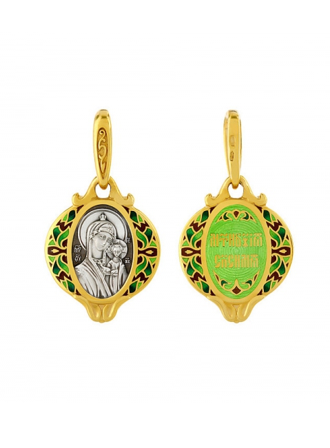 Икона с эмалью и золотым покрытием № 105096