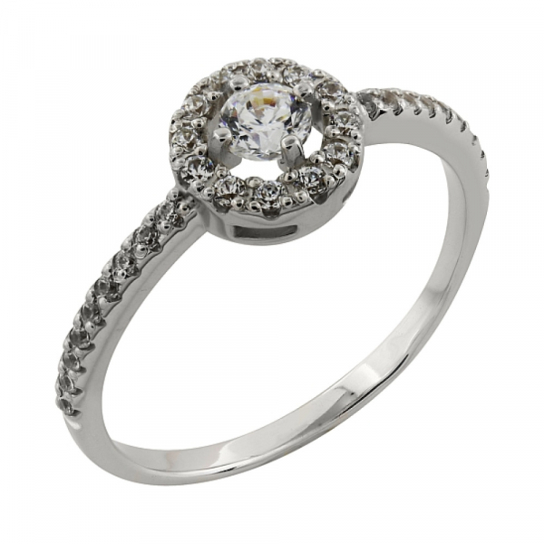 Золотое кольцо с фианитом № 98451