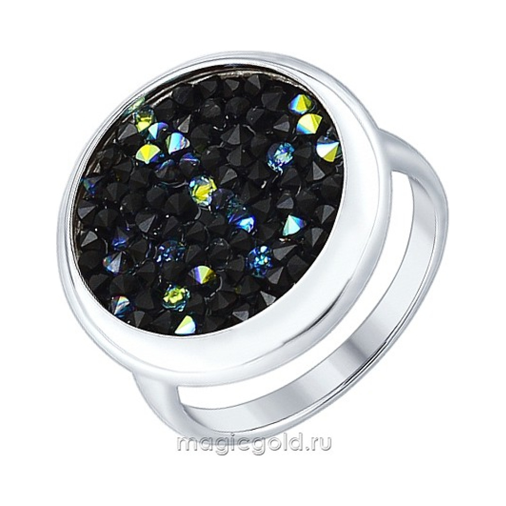 Серебряное кольцо с кристаллом swarovski № 163063