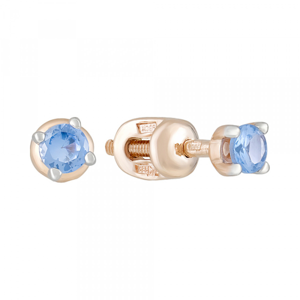 Пуссеты с фианитом № 124185