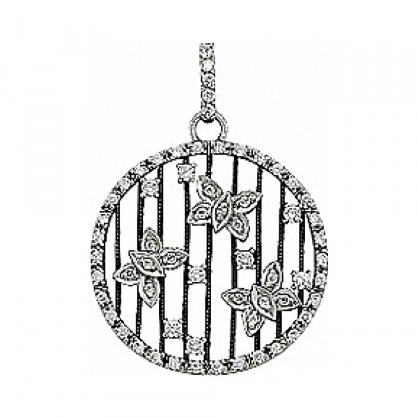 Серебряная подвеска с фианитом № 80817