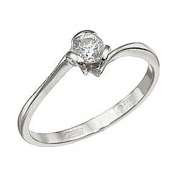 Золотое кольцо с бриллиантом № 7900