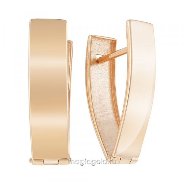 Золотые серьги без камня № 173358