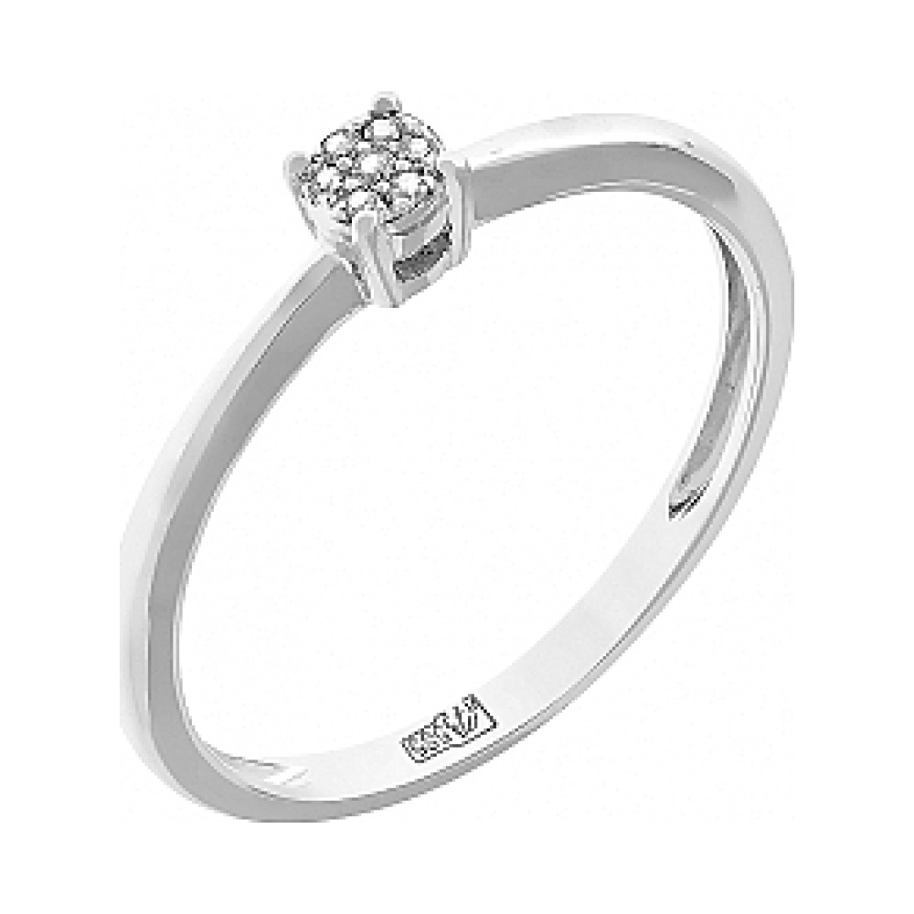 Золотое кольцо с бриллиантом № 106001