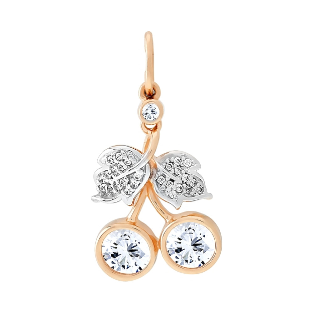 Золотая подвеска с фианитами № 110299