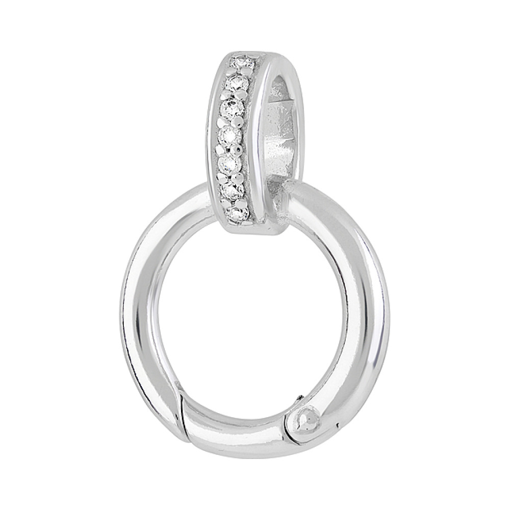 Серебряная подвеска с фианитом № 129175