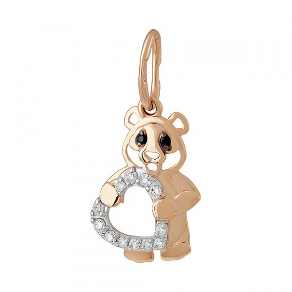 Золотая подвеска с фианитом № 137167