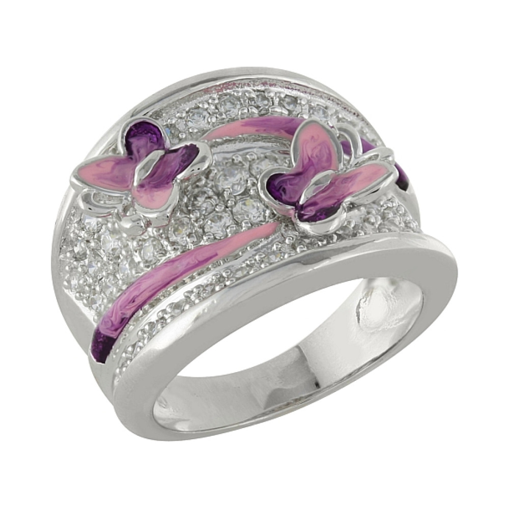 Серебряное кольцо с фианитами № 99920