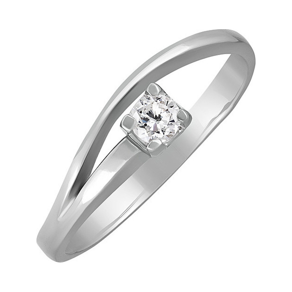 Золотое кольцо с бриллиантом № 94880