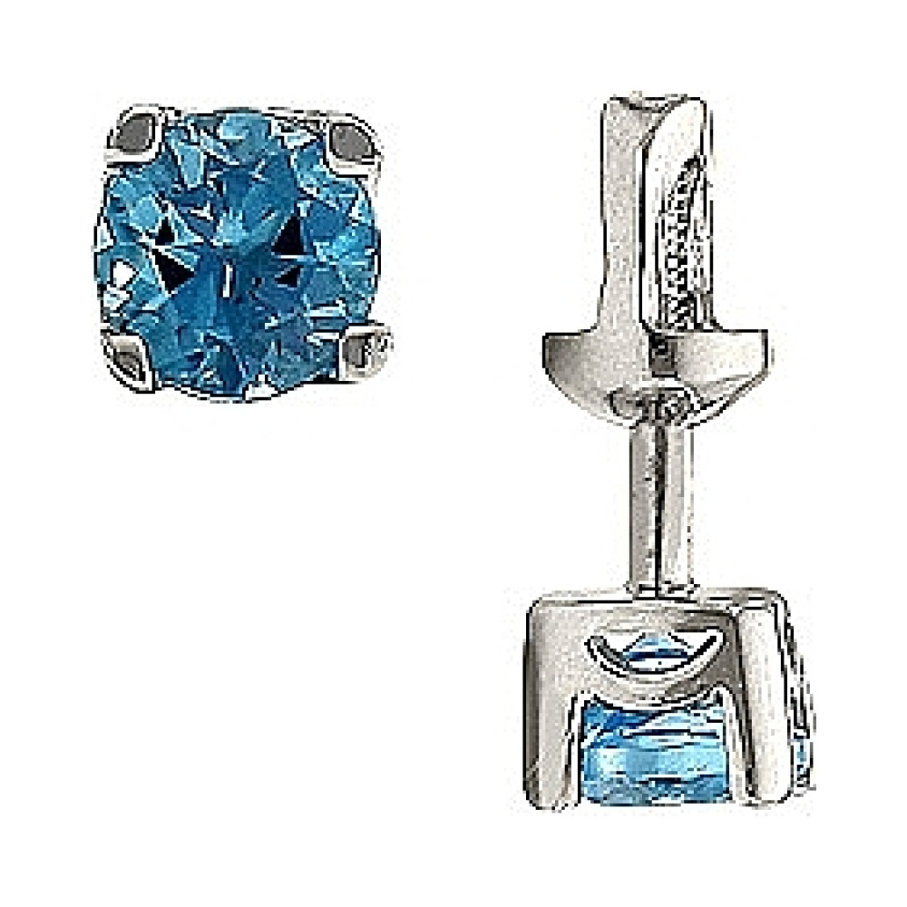 Пуссеты с топазом № 51875