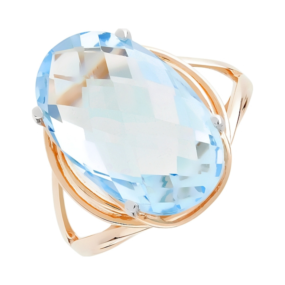 Золотое кольцо с топазом № 105566