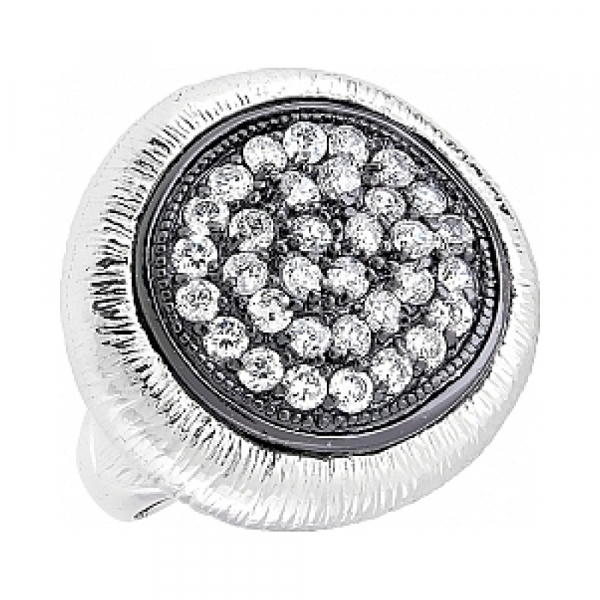 Серебряное кольцо с фианитом № 114286