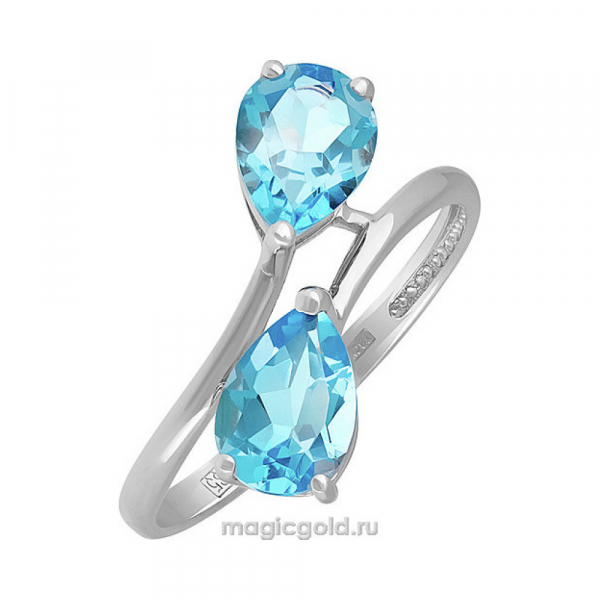 Золотое кольцо с топазом № 139042