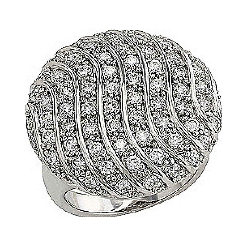 Серебряное кольцо с фианитом № 80871