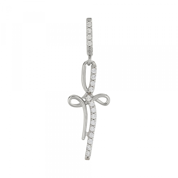 Золотая подвеска с фианитом № 98387