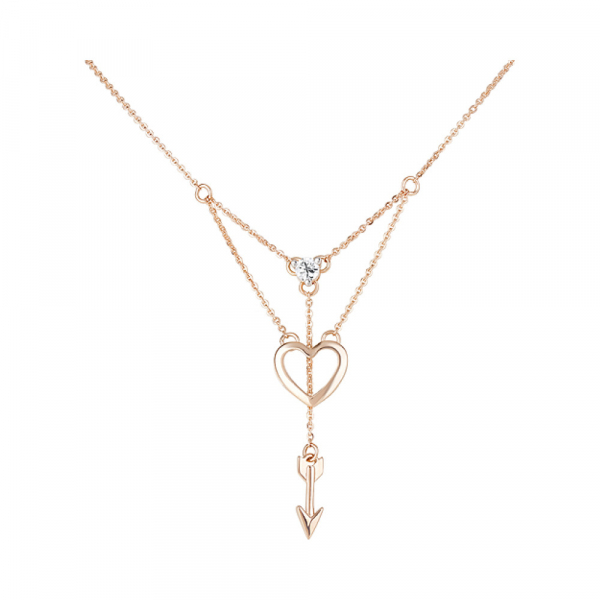 Золотое колье с фианитом № 127963