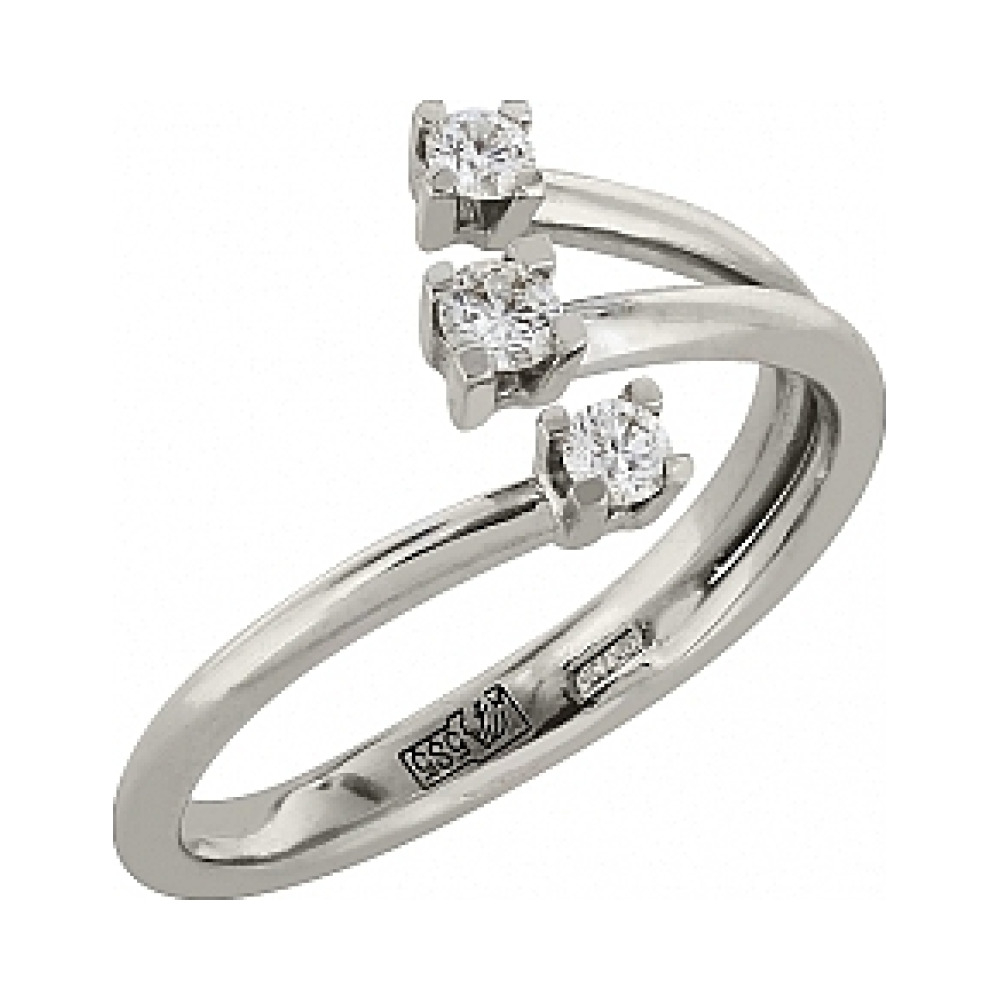 Золотое кольцо с бриллиантом № 98537