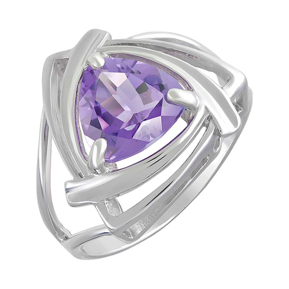 Серебряное кольцо с аметистом № 123261
