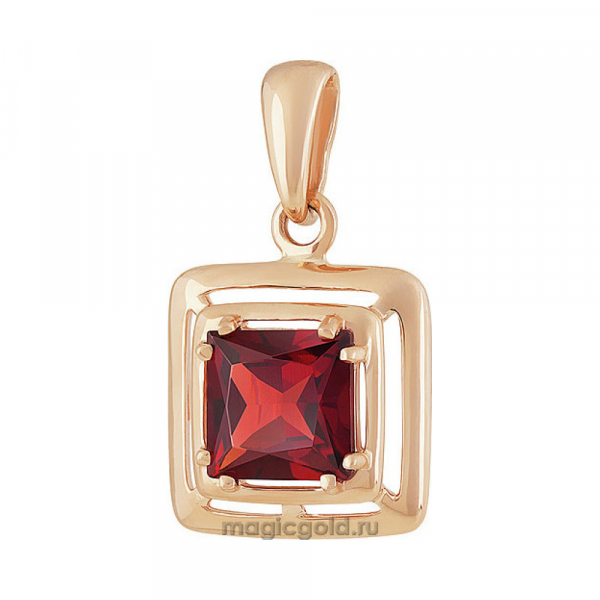 Золотая подвеска с гранатом № 160461