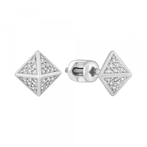 Пуссеты с фианитом № 126933