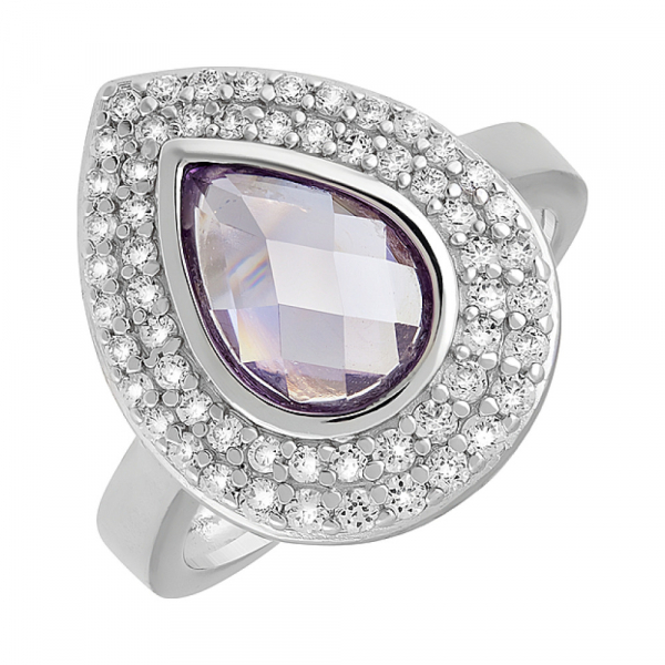 Серебряное кольцо с фианитами № 127682