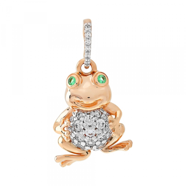 Золотая подвеска с фианитами № 110297