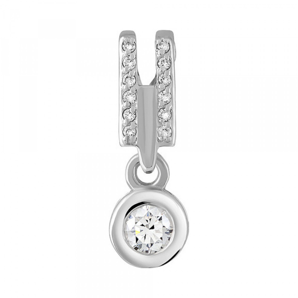 Золотая подвеска с бриллиантом № 128899