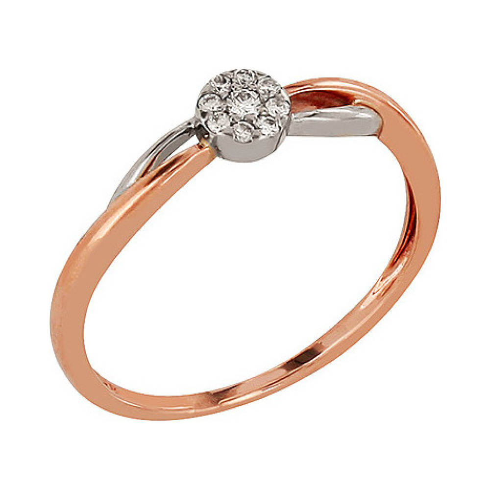 Золотое кольцо с бриллиантом № 84967