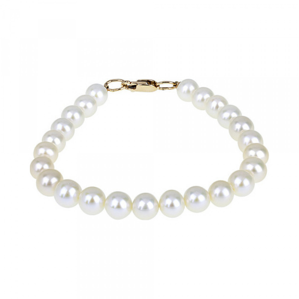 Золотой браслет с жемчугом № 106905