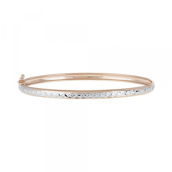 Золотой браслет без камня с алмазкой № 123855