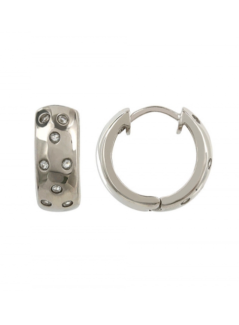 Серебряные серьги с фианитами № 106264