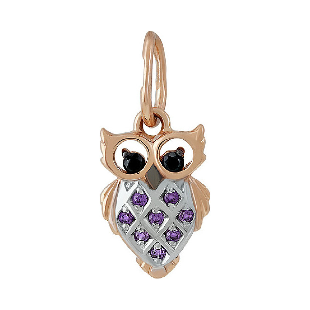 Золотая подвеска с фианитом № 137394