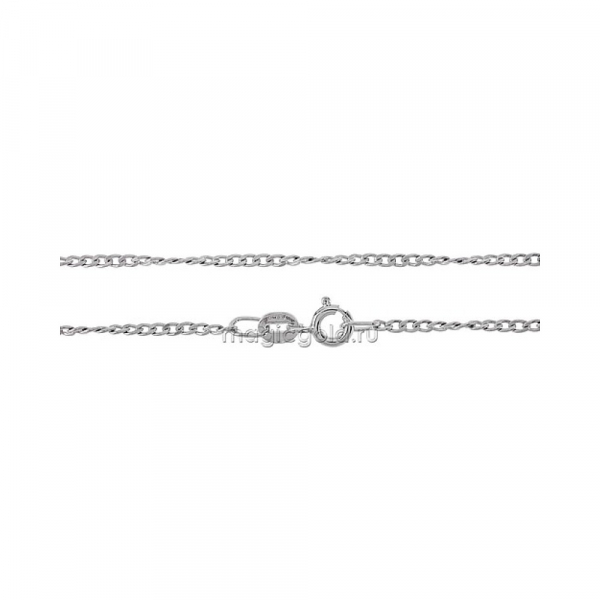 Серебряная цепь панцирная крученая родированная № 116084