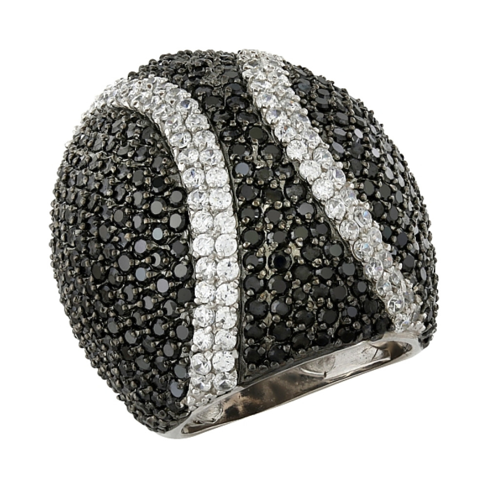 Серебряное кольцо с фианитом № 82562