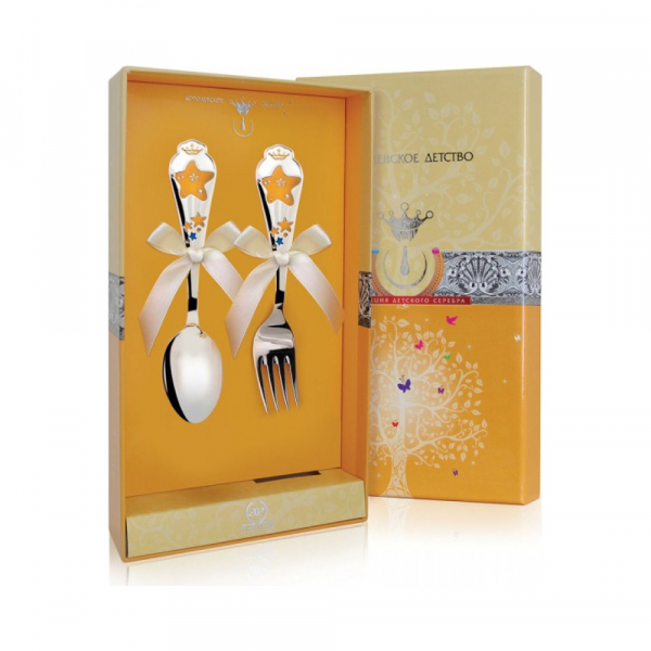 Набор детских серебряных приборов «Звезда» КД 520НБ05808