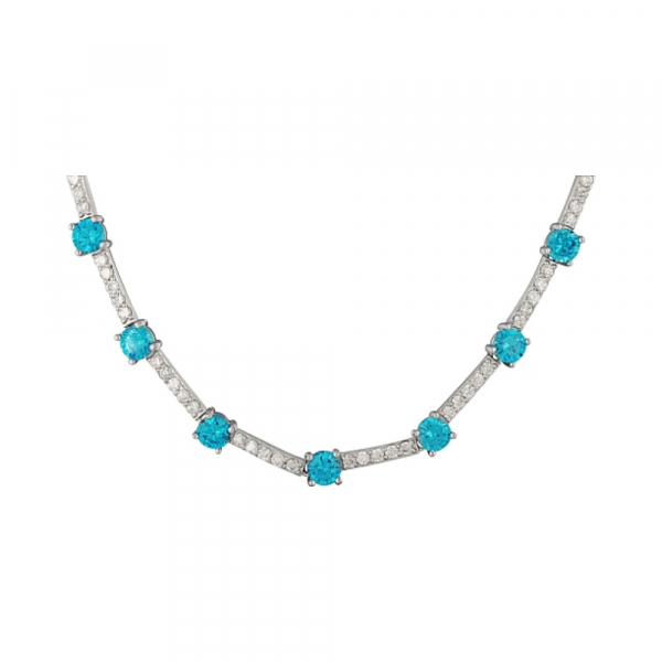 Серебряное колье с фианитами № 101093